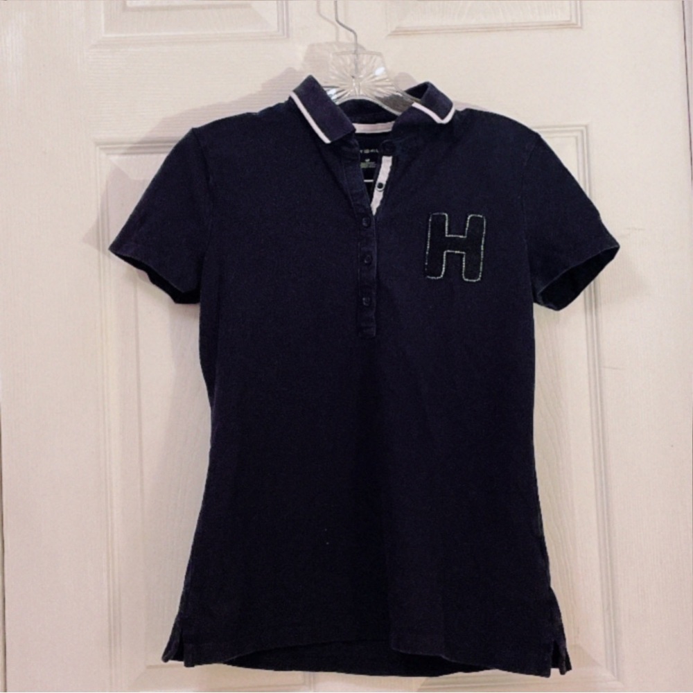 tommy gulf i get slim fit navy blue polo